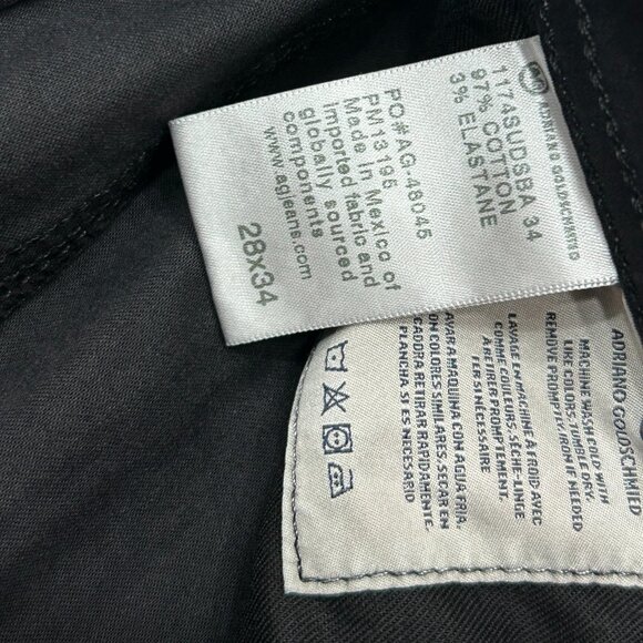 Adriano Goldschmied The Graduate Black Sueded Stretch Sateen Tailored Leg 28x34 - Picture 8 of 12